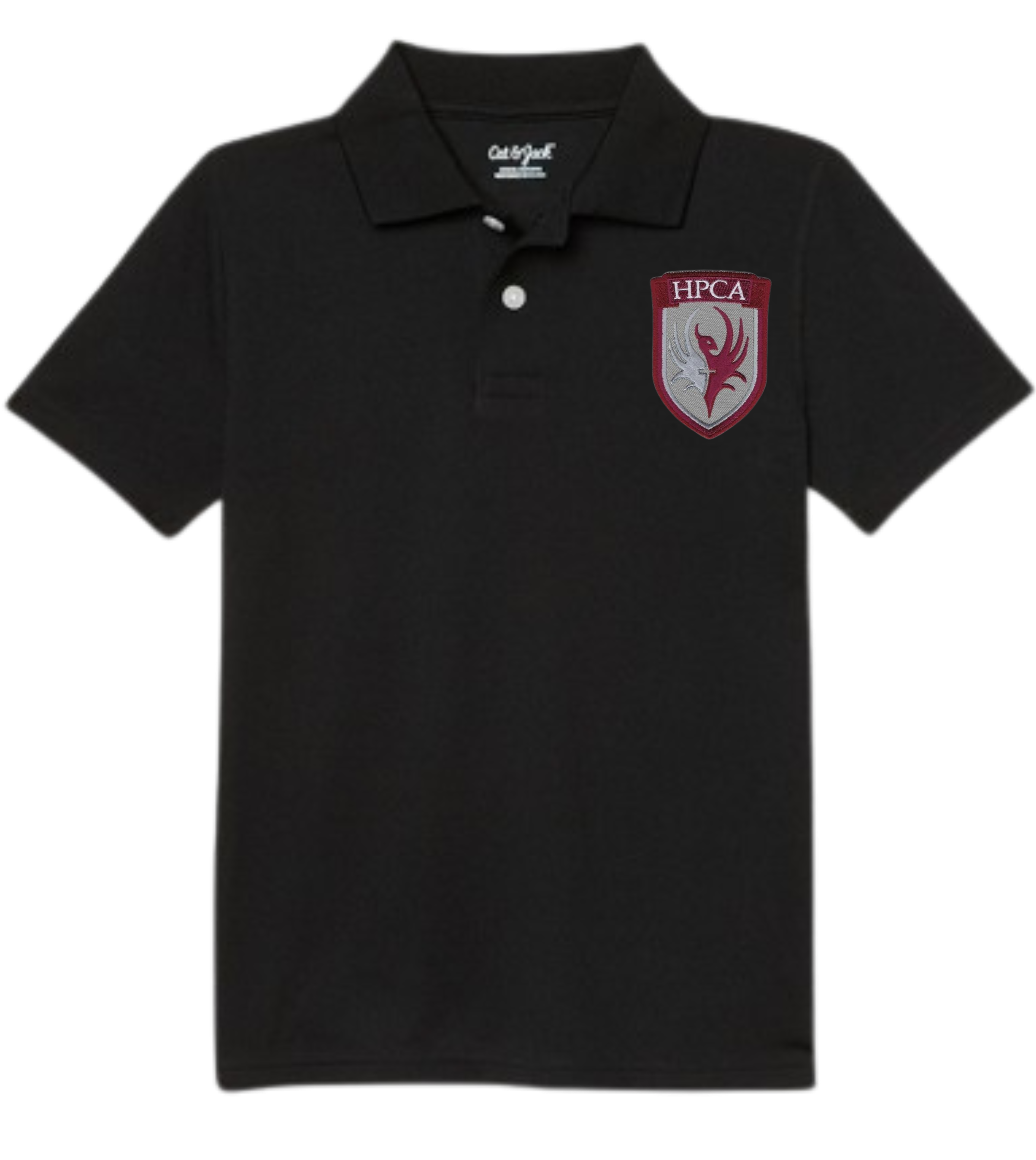 short sleeve black polo