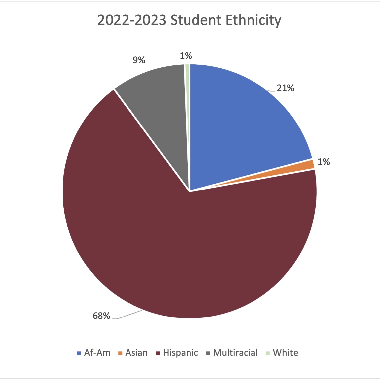 ethnic breakdown student body